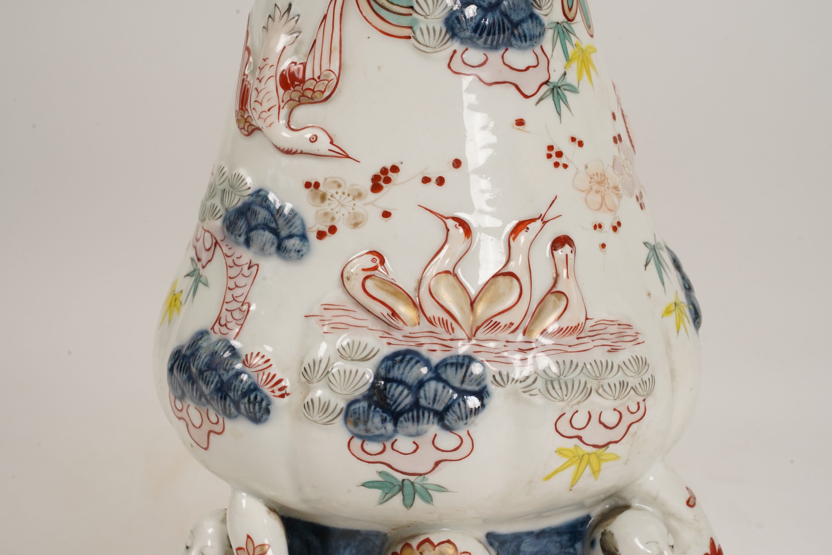 A Samson Imari coffee pot, modelled on an Arita design